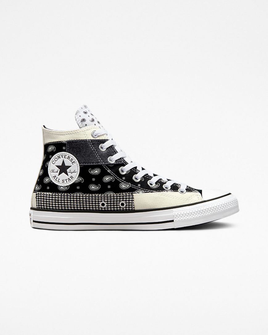 Tenisky Vysoke Converse Chuck Taylor All Star Hacked Patterns Damske Béžové Čierne Biele | SK KAGBL8